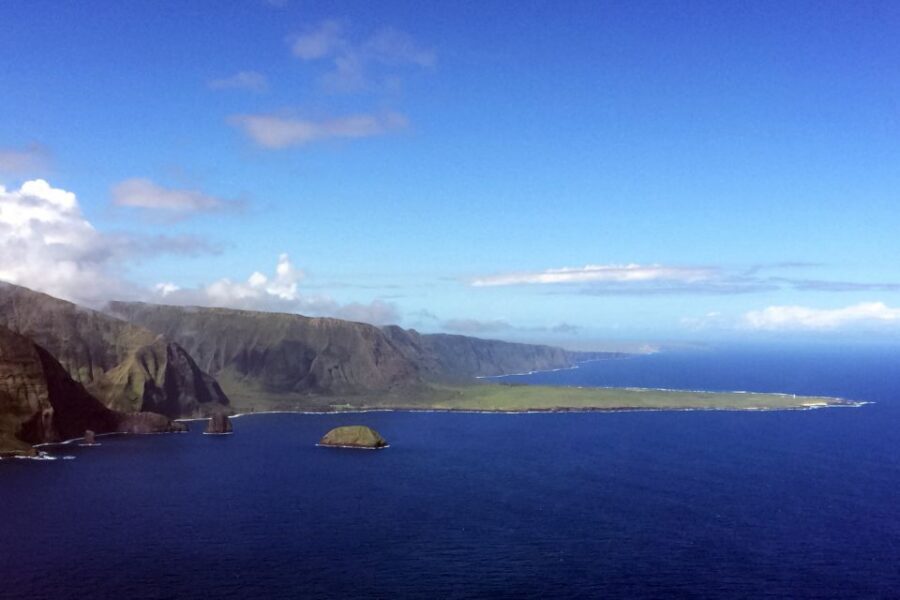 Central Maui: Two-Island Scenic Helicopter Flight to Molokai - Honokohau Falls From Above: The Aerial Drama Moment