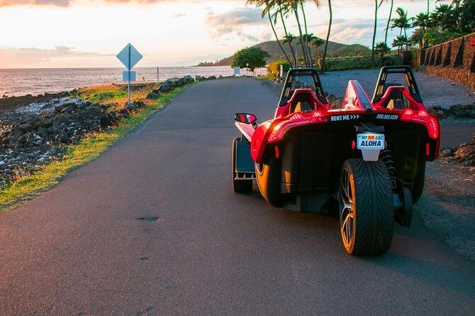 Full-Day Polaris Slingshot Rental in Maui Hawaii - What the handoff looks like: paperwork, instructions, and the $2,500 card hold