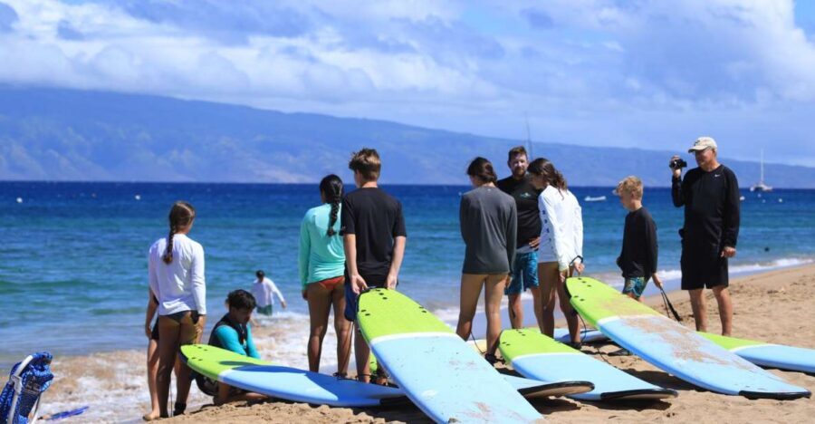 Maui: Group Surf Lesson - Ocean Safety Briefing on Ka’anapali Beach