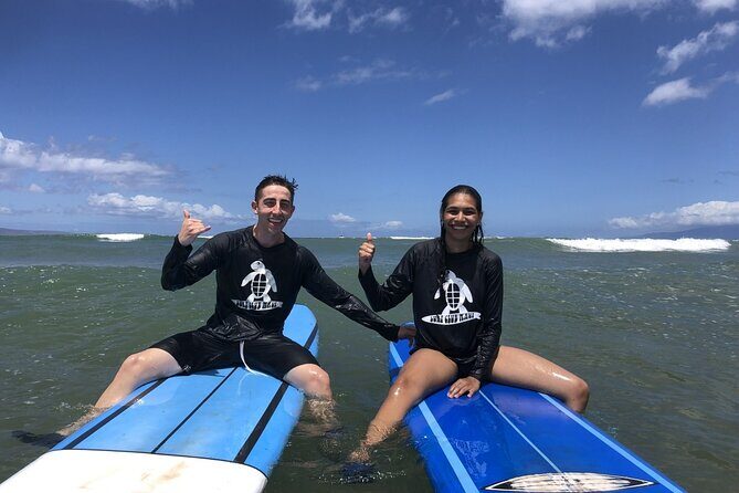 Semi-Private Surf Lesson at Kalama Beach in Kihei - The 2-hour flow: shore lesson, then constant coaching in the water